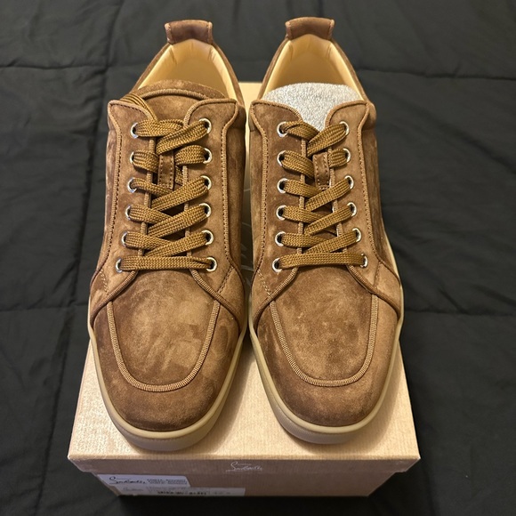 Christian Louboutin Tan Suede Sneakers